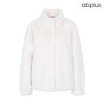 에이비플러스 AB PLUS ab plus ab plus 하이넥 히든 버튼 페이크퍼 자켓