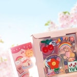 체리쉬 투명 스티커 100장 상자 박스 캐릭터 다꾸 pet