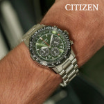 시티즌 프로마스터 나비호크 크로노그래프 남성 메탈 시계 CA4664