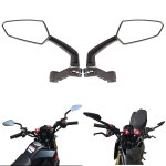 혼다 그롬 125 가와사키 Z125와 호환되는 앵글 모터사이클 사이드 미러 8 Black-Carbon