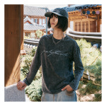 피플오브더월드 피플오브더월드 시그니처 오션 가먼트 긴팔 티셔츠 1종 차콜 25NEW