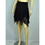 라틴댄스복 라인댄스복 골뱅이스커트 댄스복 사교 줌바 연습복 공연복 상의 55 M