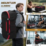 백팩 스트랩 젖은 포켓 분리형 칸막이가 스마스롭 65L 전술 더플 백 짐 가방 여행 스포츠 군사용 백팩