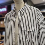 리바이스 리바이스 스트라이프 남방 크롭 오버핏 셔츠 사계절용 004GC-0002