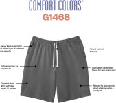 컴포트 컬러 경량 면 스웨트 반바지 포켓 스타일 G1468