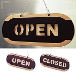 소형 우드 오픈 안내판 양면표지판 클로즈 양면걸이판