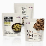 작심밀도 글루텐프리 김미김미 김부각3종 전통맛5개 양파맛5개 흑마늘맛5개 총15개 개당 각 20g