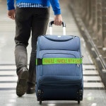 2팩 - 밝은 수하물 스트랩 깨지기 쉬운 공항 여행용 손잡이 거의 모든 여행 가방 네온 그린에 맞는 조절 가능한