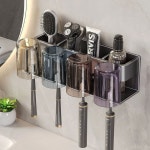 칫솔꽂이 칫솔걸이 벽걸이 욕실 덮개 가정용 정리 수납 6