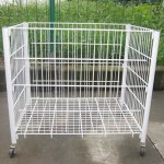 대형 철제바구니 바퀴 사각 바구니 케이지 정리 이동식 철제