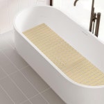 실내 욕실용 MBOSS 사각 샤워 매트 미끄럼 방지 욕조 샤워용 24 X 욕실 안전 DIY 절단이 용이한 소재 24 x 24 Square