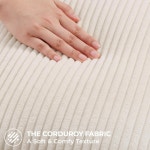 메카트니 코듀로이 봄 장식용 베개 커버 18x18 소파 거실용 2종 세트 소프트 뉴트럴 보호 홈 데코용 크림