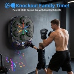 LED 조명과 블루투스 스피커가 장착된 음악 복싱 머신 - 피트니스 리듬 트레이닝 스트레스 해소를 위한 인터랙티브 펀칭백 홈 체육관 장비