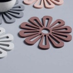 TC 내열 실리콘냄비 받침 플라워 주방 컵코스터 냄비받침대 실리콘냄비받침