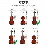 접이식 바이올린 어깨 받침대 1 2-1 4 크기 높이 조절 가능한 발 범용 타입 부드러운 안전성 고강도 스펀지 음소거 로진 3 4-4 4