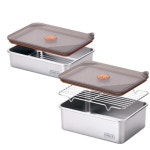 키친플라워 밀폐 스텐 트레이 5P 2 3L 3 5L