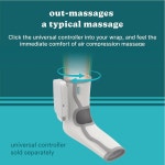 홈메딕스 모듈에어 컴프레션 풋 랩 마사지기 - 4가지 프로그램 조절 가능한 강도 열 설정 배터리 별도 과 겹치는 테라피 Calf Wrap