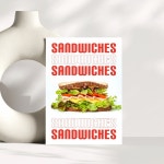 Sweet Dessert 홈카페 베이커리 카페 감성 인테리어 캔버스 포스터 - 17 샌드위치 A3 캔버스 포스터 297x420mm