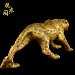 표범 조각상 구리 수공예품 금전표 청동 대형