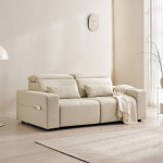 삼익가구 뉴포드 모션 슬라이드 확장형 리클라이너 천연 면피 가죽 3인 소파