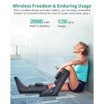 온열 기능이 메드큐어 무선 발 다리 마사지기 운동 후 순환 를 위한 충전식 홈 오피스 체육관용 휴대용 마사지기 부츠 Cordless with Heat