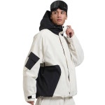 GSOU 스노우 남성 여성 스키 재킷 배기 스노보드 코트 방수 단열 후드 루즈핏 겨울 야외 스포츠용 Army Green X-Small