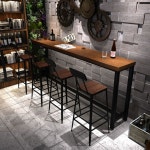 원목 바테이블 의자포함 업소용 2600 2400 2800 카페 바의자 쿠션65높이 2장부터 촬영