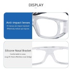 수그리 스포츠 안경 조절 가능한 스트랩으로 김서림 방지 충격 흡수 보호 안경 1 Frame G8021