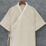 생활 법복 반팔 린넨 여름 한복 모시 하얀색 조끼 저고리 A M A 하얀색