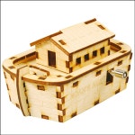 영공방 원목 퍼즐 노아 의 3 D 입체 수동 방주 모형 오르 골 만들기