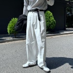 아레스 아레스 트웬 소프트 원턱 와이드 코튼팬츠