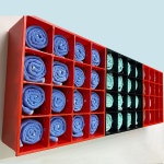 세차장 수건걸이 벽걸이형 수납장 목욕탕 샵 펜션 벽걸이 솔리드 수건 수납장 그린