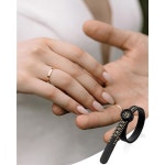 가 야우 링 사이즈 측정 도구 측정기 사이즈를 명확하고 직관적으로 읽을 수 있습니다 렌즈가 플라스틱 사이즈 1-17 Black-Lens