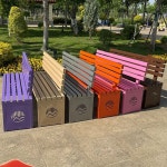 야외 철제벤치 정원 스 연철 카페 휴식공간 공원 정류장 1m 나비 의자 1m길이 40폭 45하이블랙