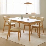 파로마 데니벨 세라믹 원목식탁 의자 세트 4인용 1400 의자4