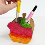 볼클레이로 사과 연필꽂이 만들기 어린이 1P 초6 초등방과후 감각발달