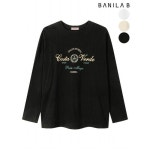 바닐라비 바닐라비 하프 바닐라비여성 코스타 레터링 긴팔 티셔츠