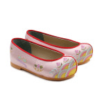 연분홍미 여 - 국산 여아 고급 자수 아동꽃신 전통 한복신발 한복화 아동화