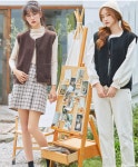 3컬러 여성 기모 뽀글이 조끼 데일리템