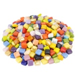 삼조로드 모자이크 타일 정사각형 유리 조각 300g 160개 공예용 접시 화분 꽃병 컵 DIY 아트 프로젝트 Mauve