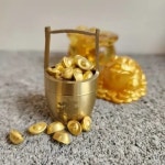 재물운 금전운 미니 황동 단지 금원보 세트 풍수 오행 사업 성공