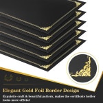 10팩 인증서 홀더 커버 디플로마 글자 크기 8 5 x 11 인증서 디플로마 문서 수상 커버 금박 테두리가 폴더 25