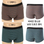 비비안 비비안 면스판 스트라이프 남성 사각 드로즈 팬티 구미점 95 그린 3909D