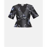 GANNI 가니 셔츠 블라우스 Schwarz