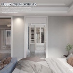 FINOSEN 6FT 상업용 등급 슬라이딩 포켓 도어 하드웨어 트랙 키트 탑 마운트 헤비 듀티 부드럽고 꽤 설치가 간편하며 알루미늄 도어는... 