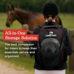 통풍 헬멧 수납공간이 그랑프리 라이딩 백팩 여러 개의 포켓과 패딩 스트랩이 방수 승마 장비 가방