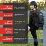 통풍 헬멧 수납공간이 그랑프리 라이딩 백팩 여러 개의 포켓과 패딩 스트랩이 방수 승마 장비 가방