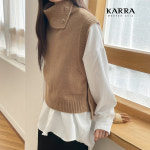 KARRA 사이드버튼터틀넥베스트 KB2WVT031Q