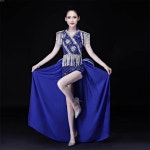 트로트 고고 아랑 장구 공연복 난타 S 의상 무용 새로운 다크네이비 S 40-44KG