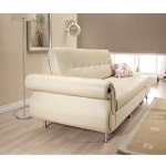 조은가구 플라밍 인조가죽 3인소파 + 스툴